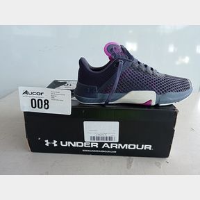 UNDER ARMOUR WOMEN'S TRIBASE REIGN 4 TRAINING SHOES - STEEL/NAVY - TEMPERED STEEL/STROBE/MIDNIGHT NAVY - WOMEN UK 6.5