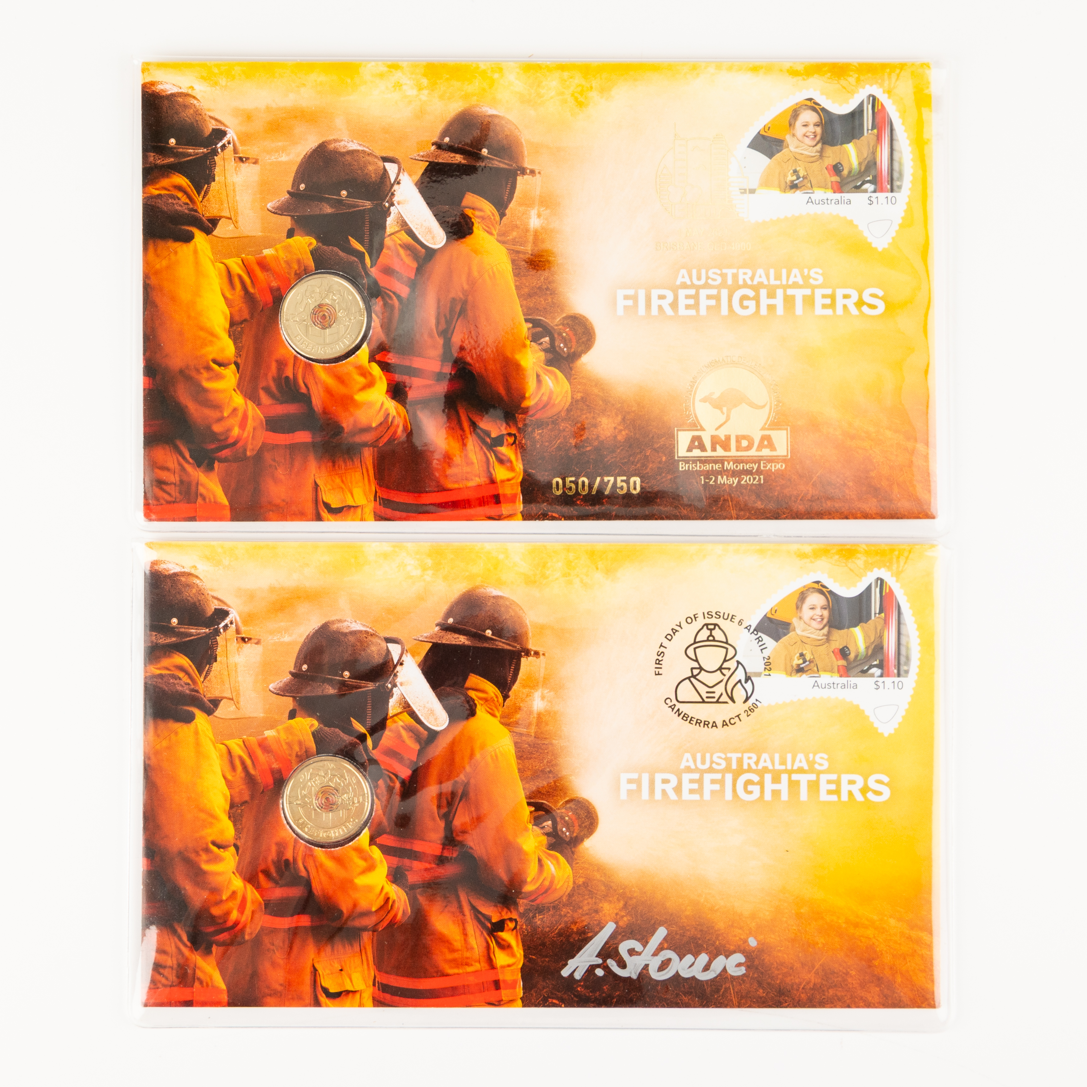 191 · Firefighters, Two Dollars, 2021,  UNC