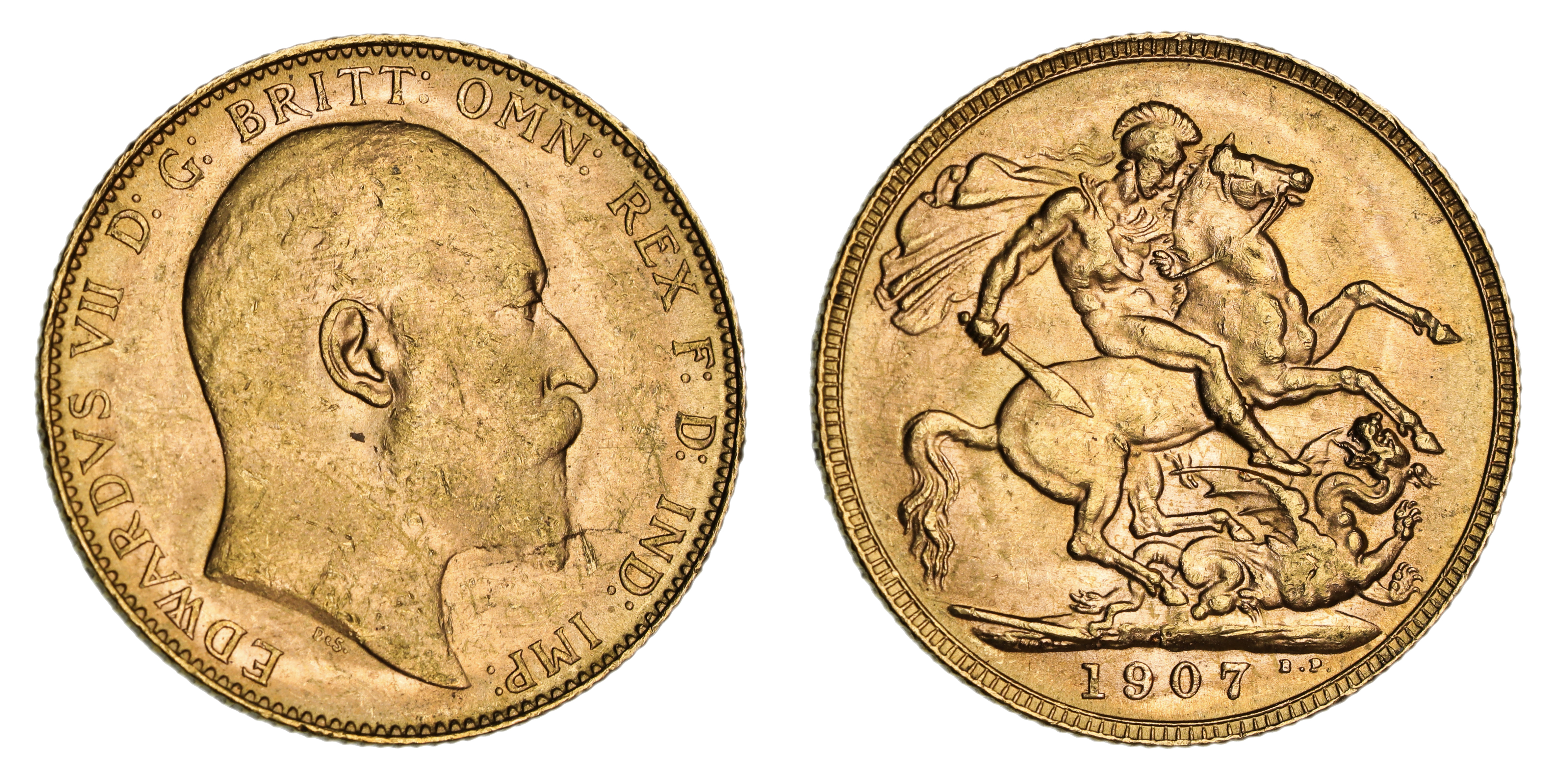 Edward VII, St. George Reverse - Perth Mint, Sovereign, 1907, UNC