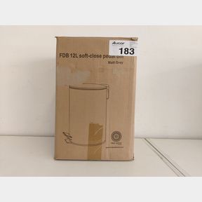 12 LITRES PEDAL BIN - MATT GREY - INDOOR WASTE BIN