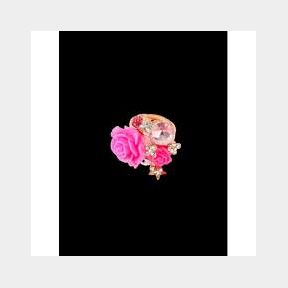Stylish Rhinestone Flower Decor Ring | TS 51695/666 (SB7)