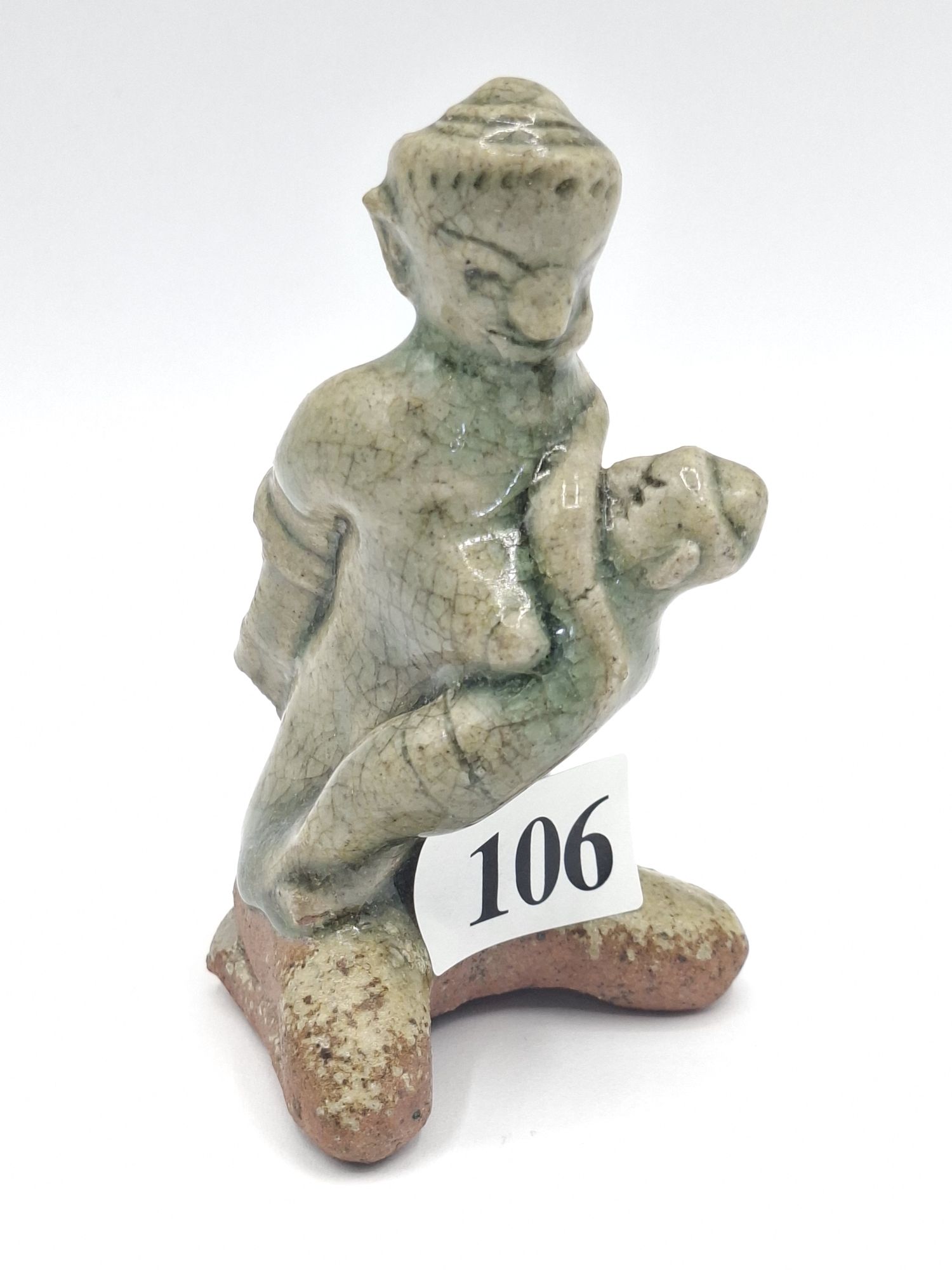 Thai Celadon Glazed Figurine