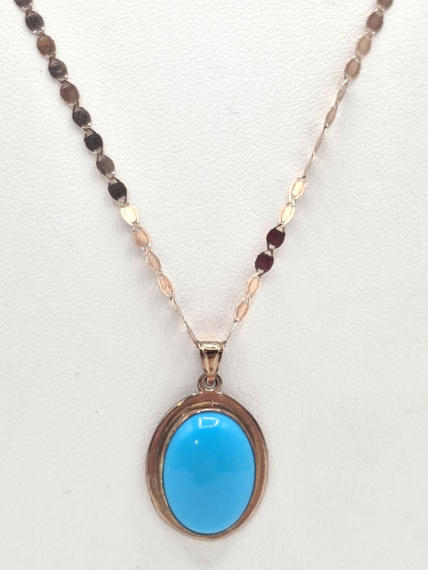 309 · 14CT TURQUOISE PENDANT ON CHAIN