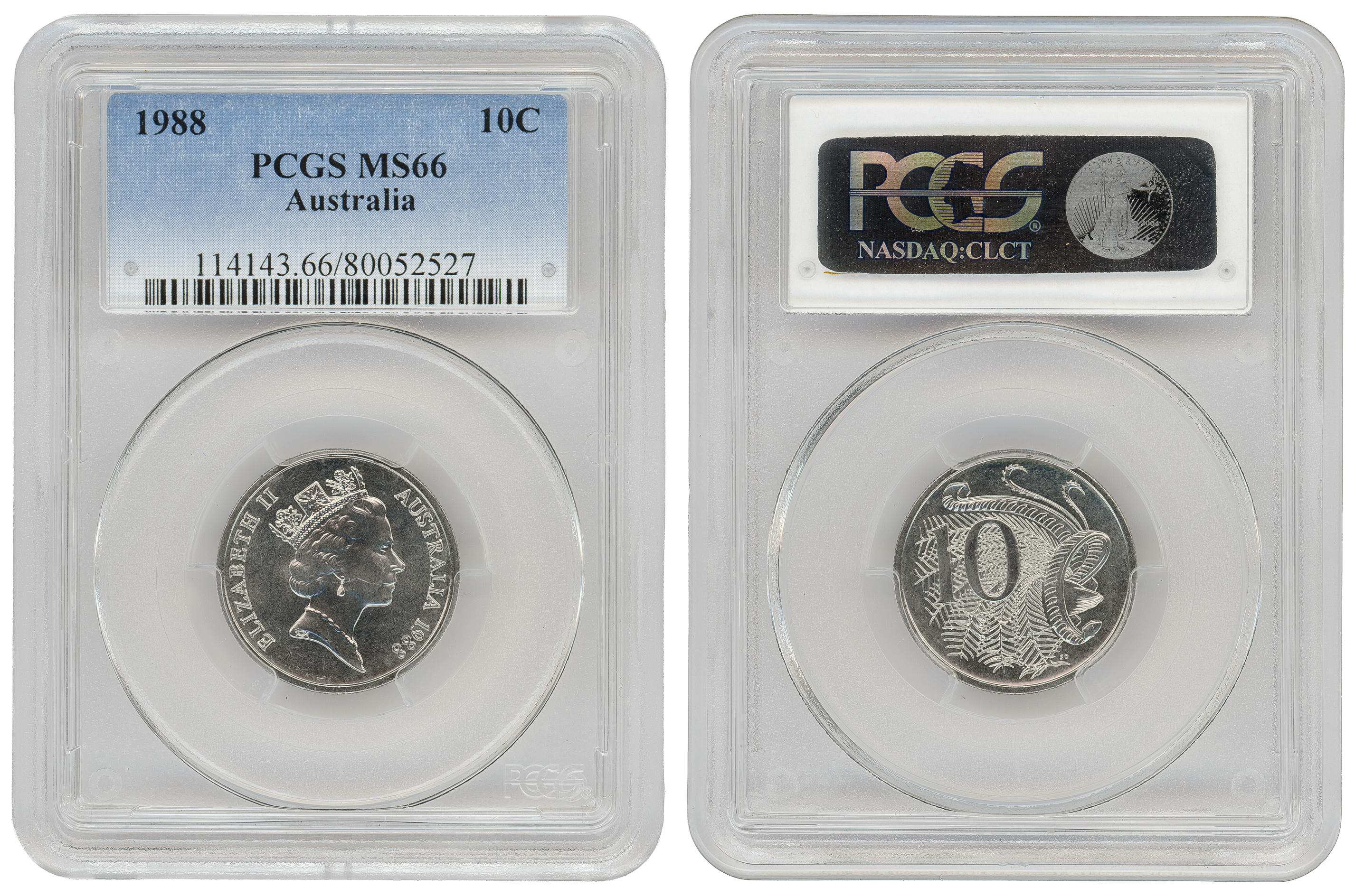 Ten Cent, 1988, PCGS MS66