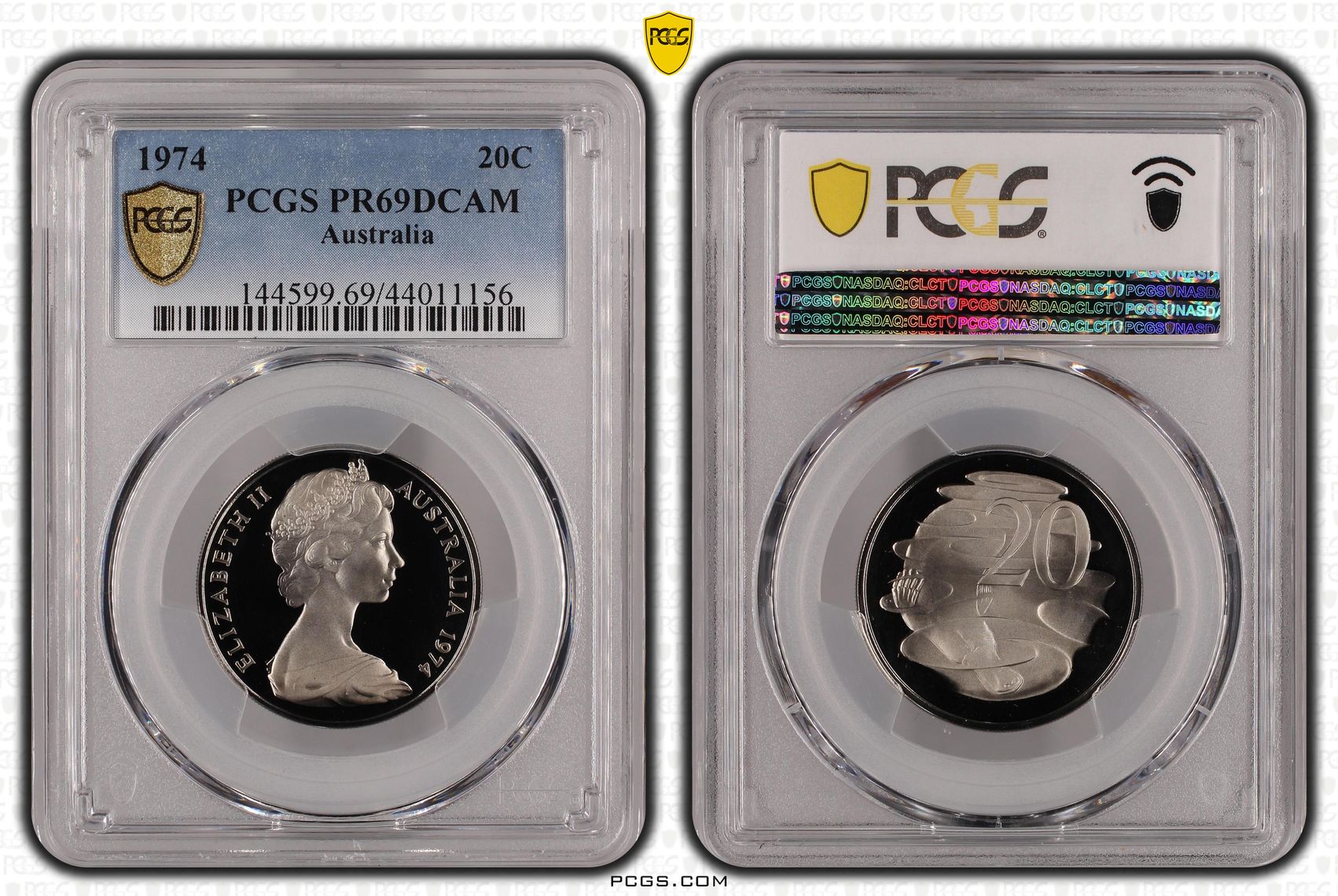 1974 Australian Twenty Cent, 20c Proof PCGS - PR69DCAM -156