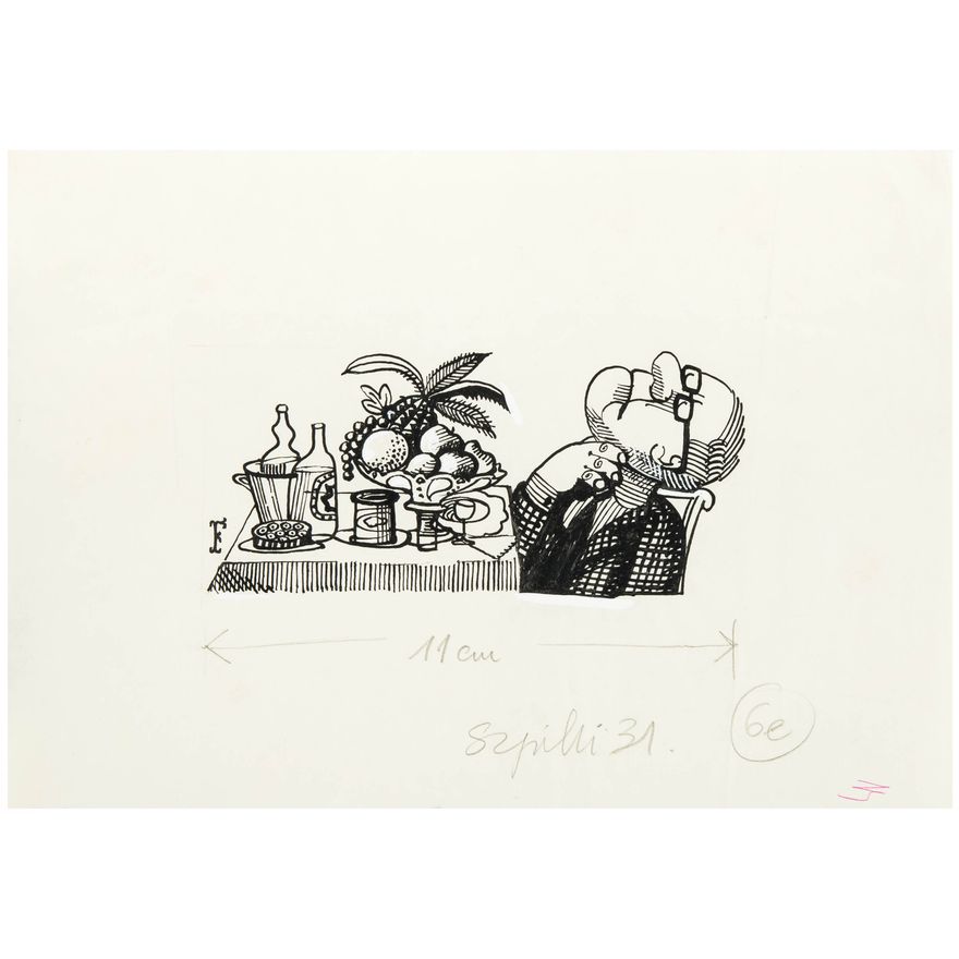 Przy stole, ilustracja do Szpilek nr 31