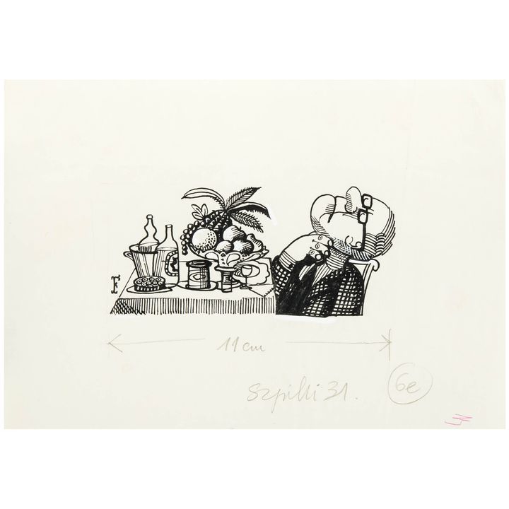 Przy stole, ilustracja do Szpilek nr 31