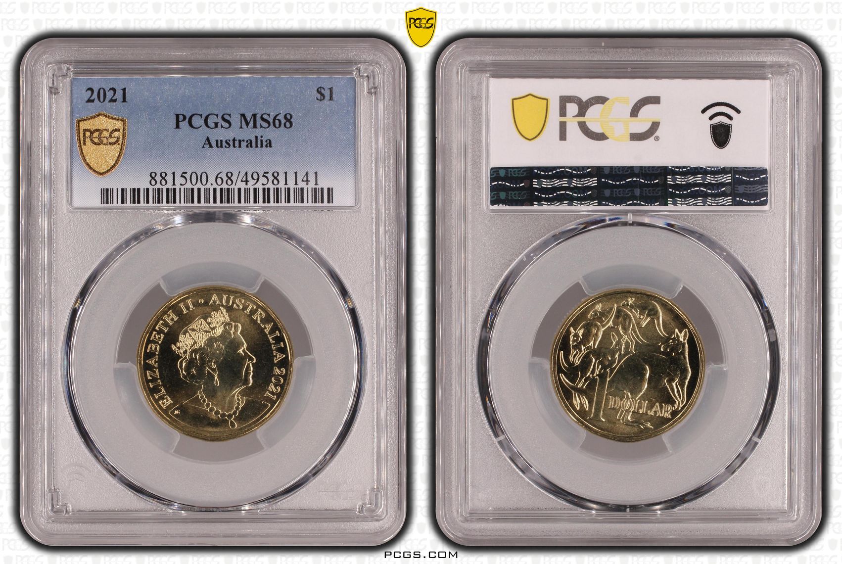 Elizabeth II, , One Dollar, 2021, PCGS MS68