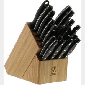 ZWILLING TWIN SIGNATURE 17-PIECE GERMAN KNIFE SET WITH BLOCK, MADE IN COMPANY-OWNED GERMAN FACTORY WITH SPECIAL FORMULA STEEL PERF