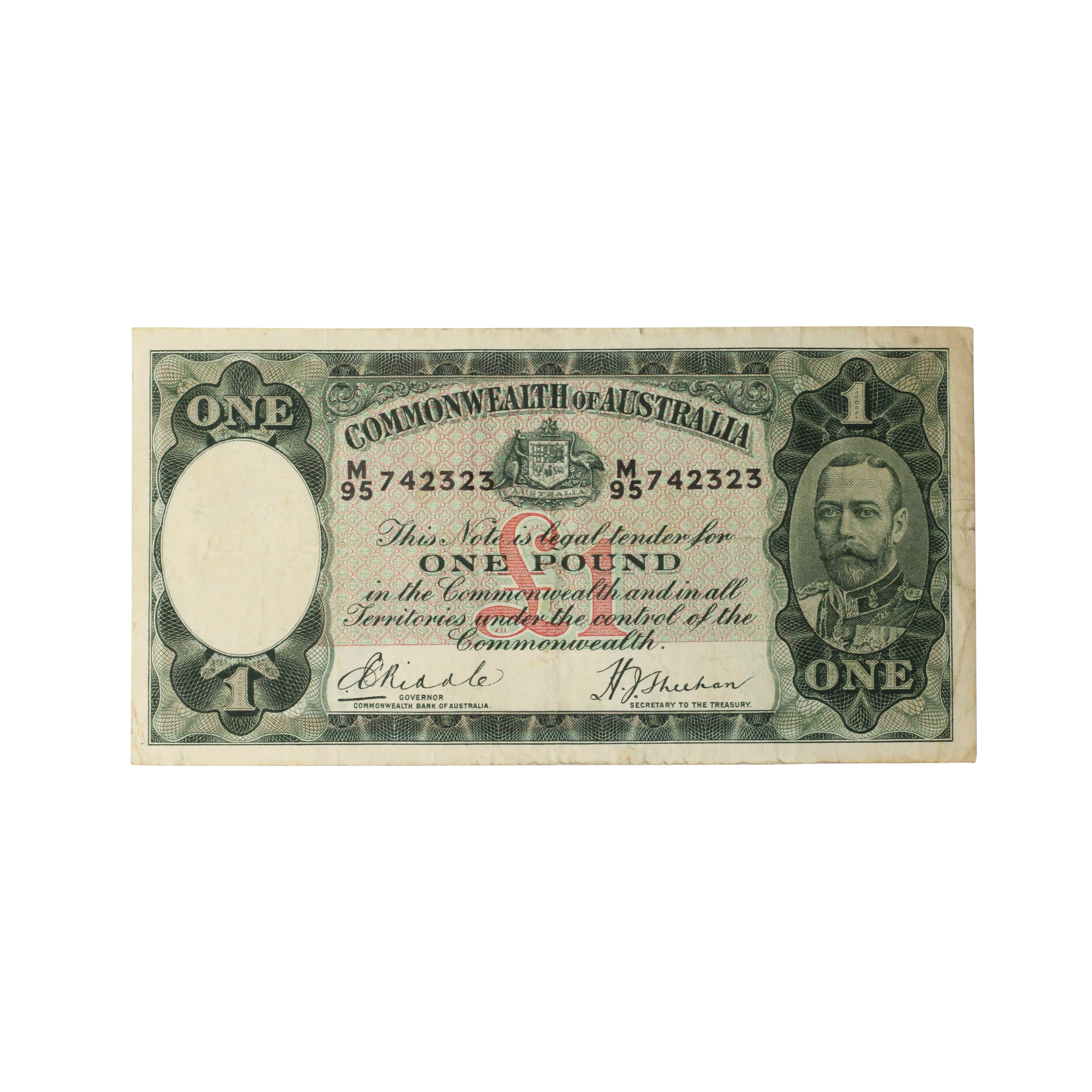 1878. · Riddle/Sheehan,One Pound, 1933, gF