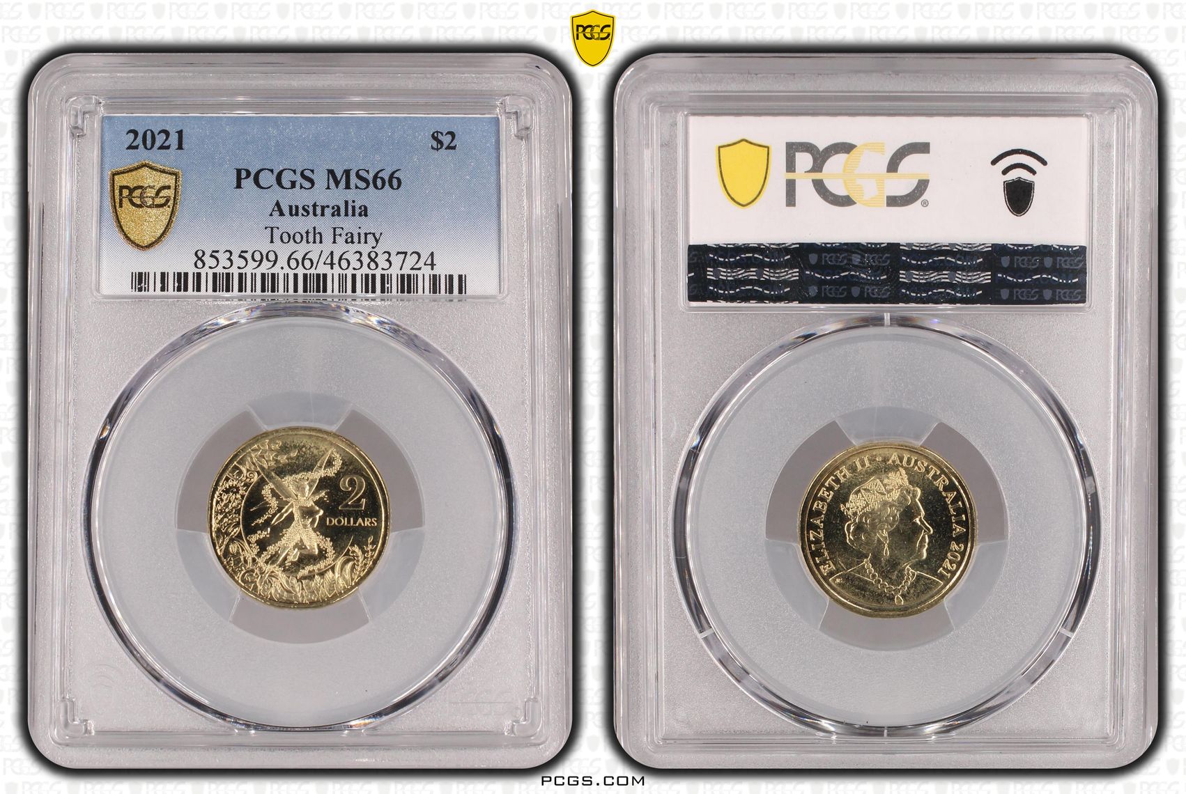 Elizabeth II, Tooth Fairy , Two Dollar, 2021, PCGS MS66