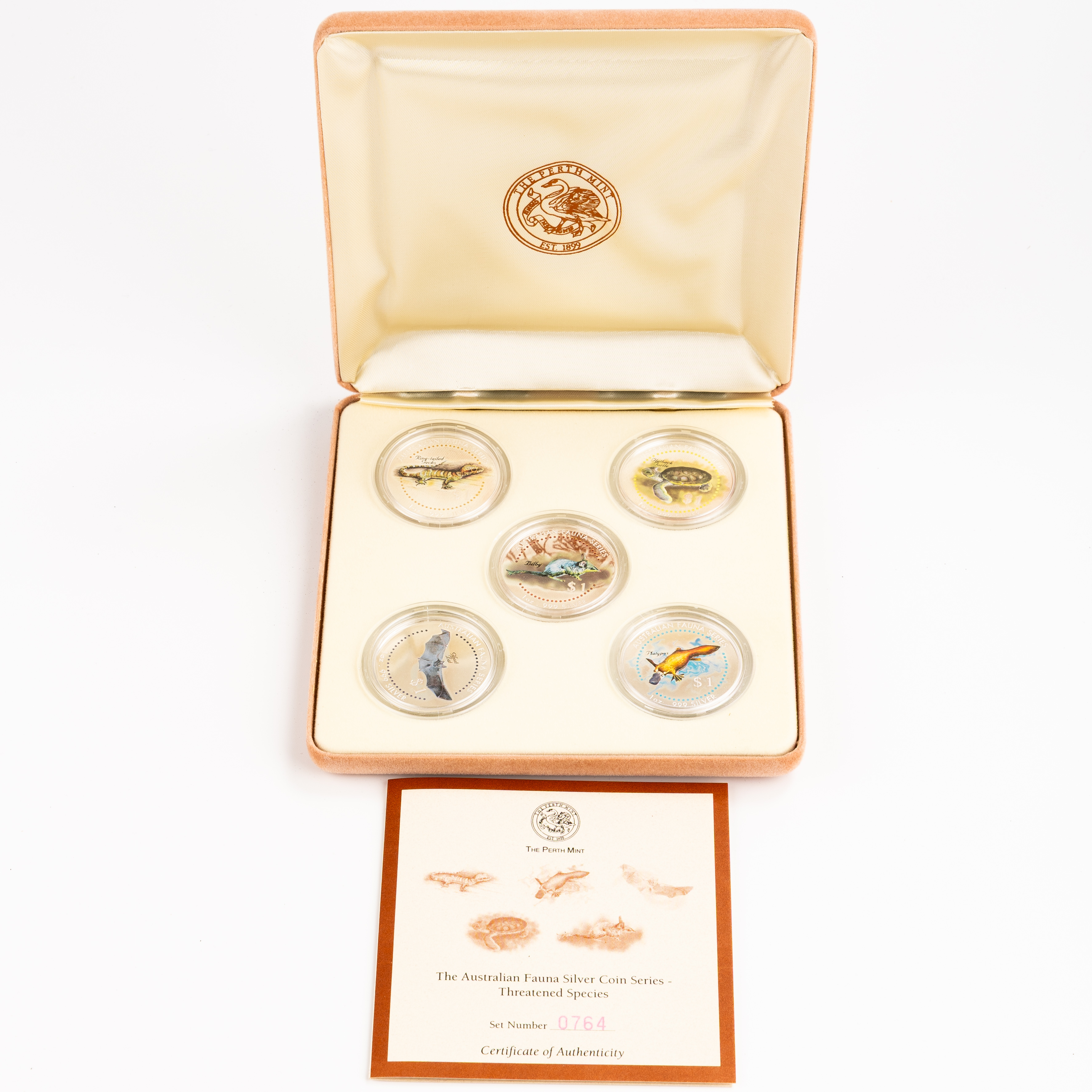 Cook Islands, Elizabeth II, Fauna Series 1oz Silver Proof, One Dollar , 1998, FDC