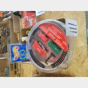 Coca-Cola train and Hot Wheels Flint Stone collectibles