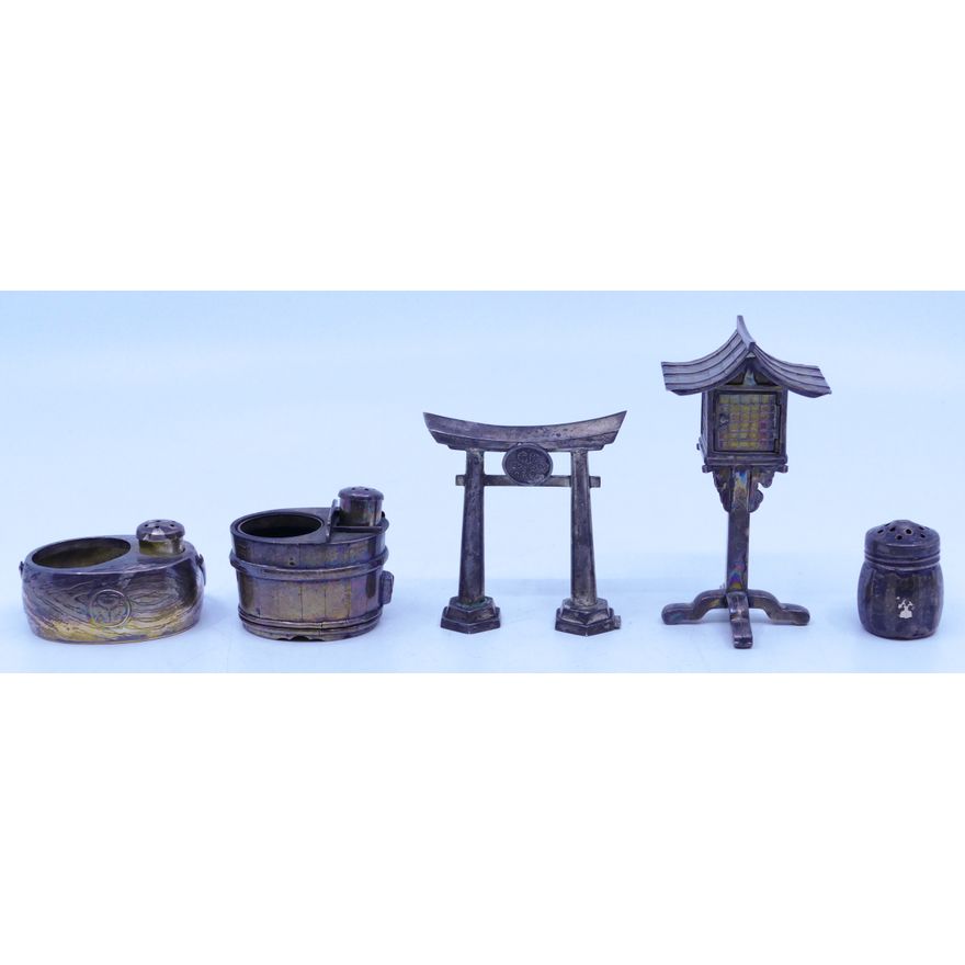 Box Japanese Sterling Figural Shakers - 125 Grams TW