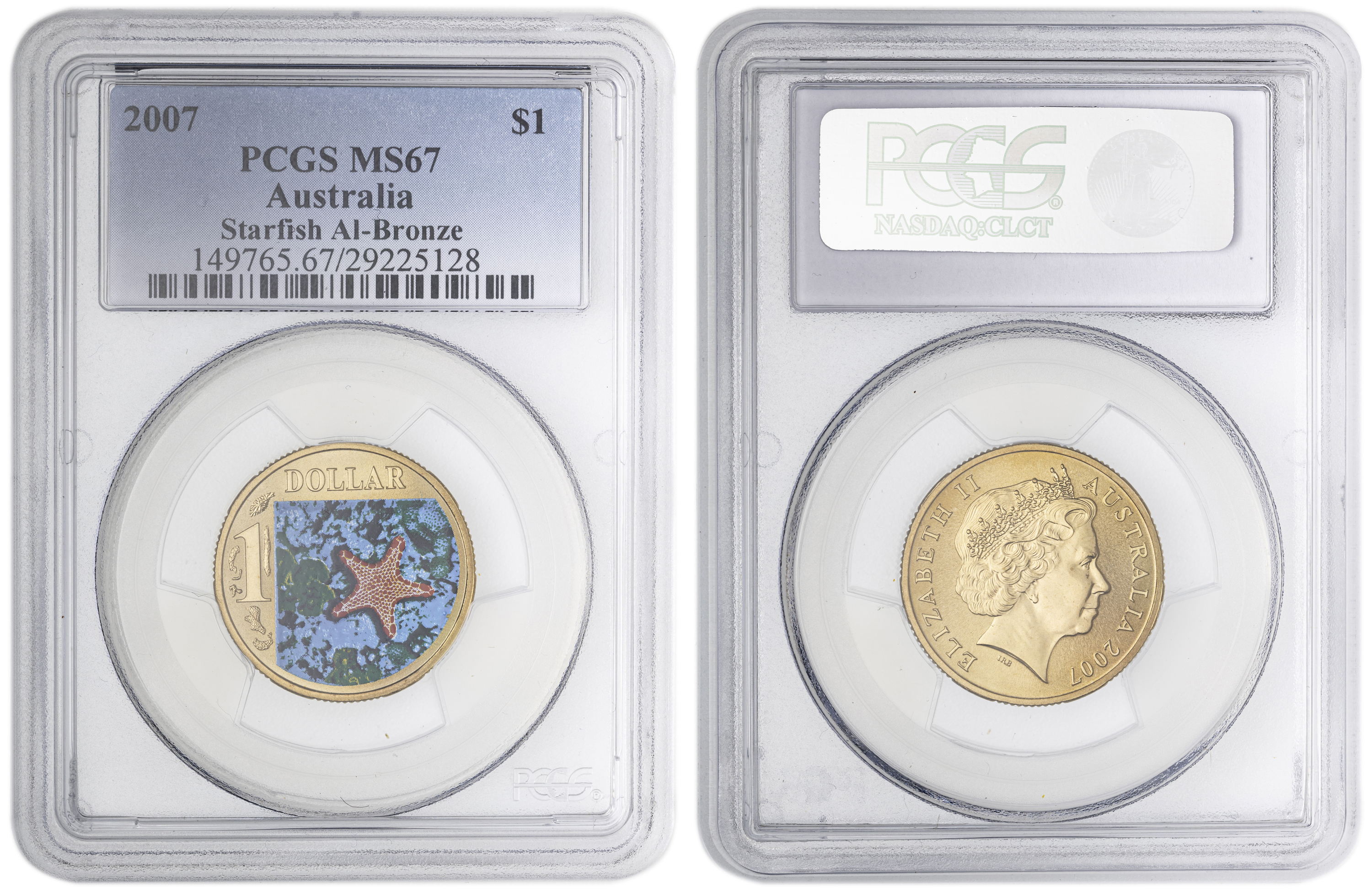 Starfish , One Dollar, 2007, PCGS MS67