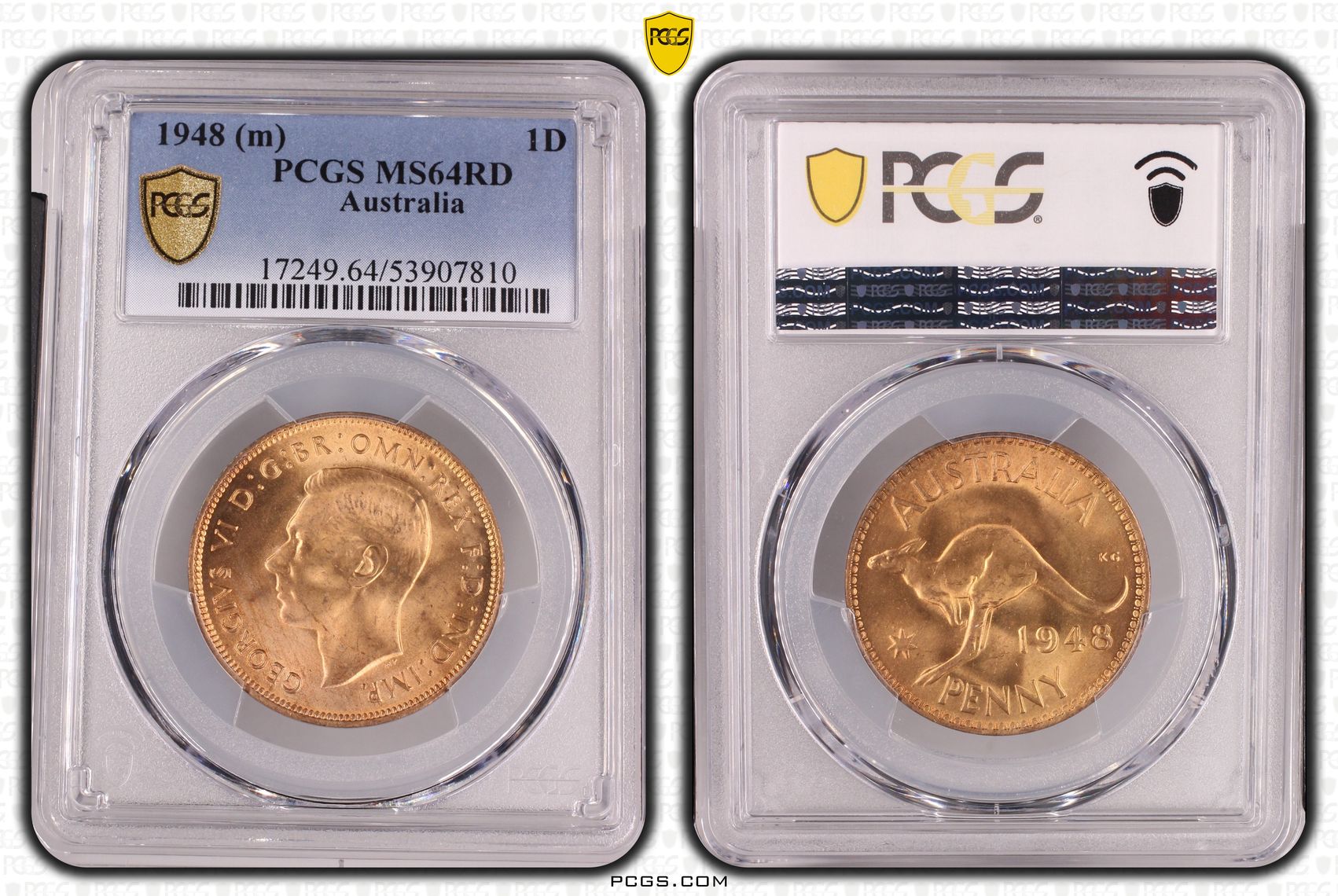 George VI, Penny, 1948, PCGS MS64RD