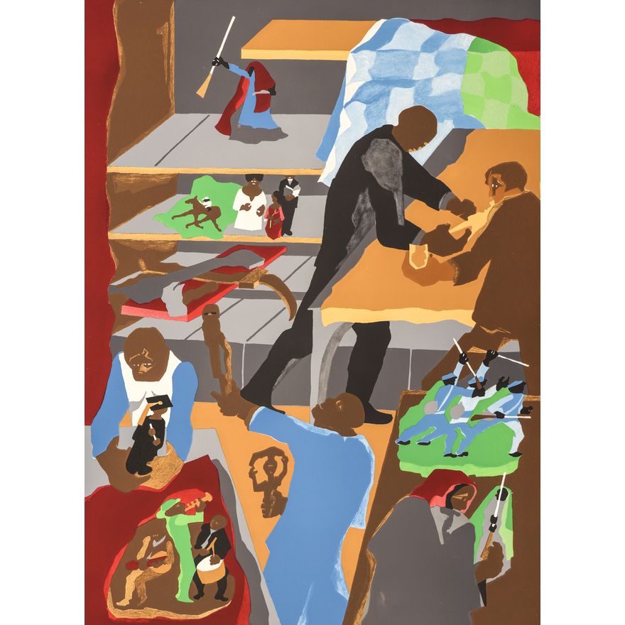 Jacob Lawrence ''Memorabilia'' 1990 Lithograph