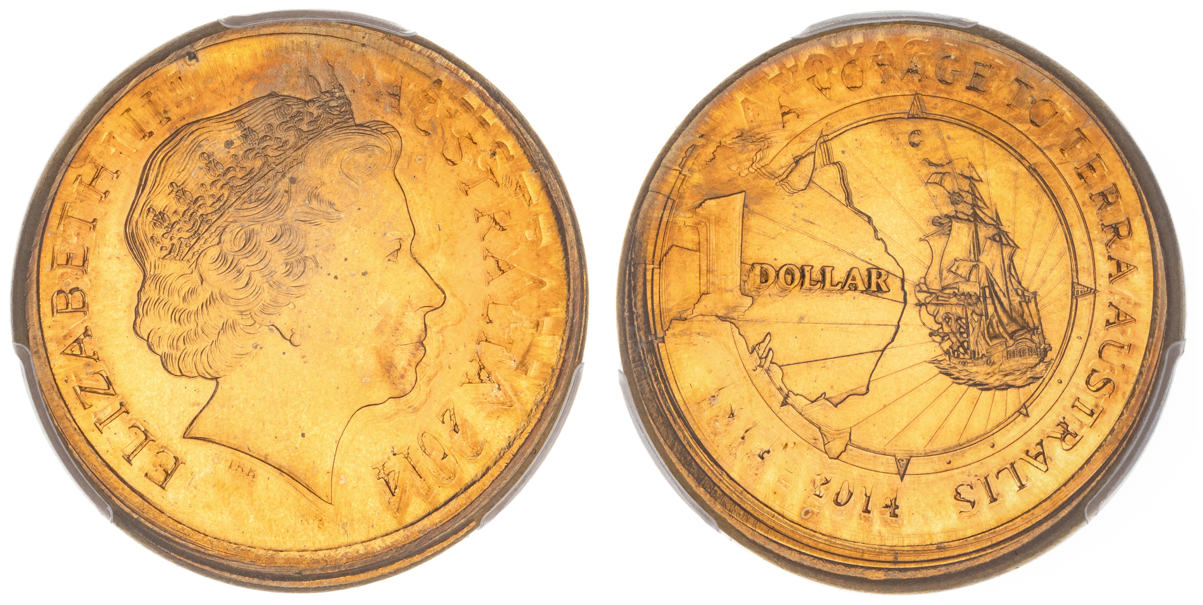 Elizabeth II, One Dollar, 2014-C, PCGS MS 65
