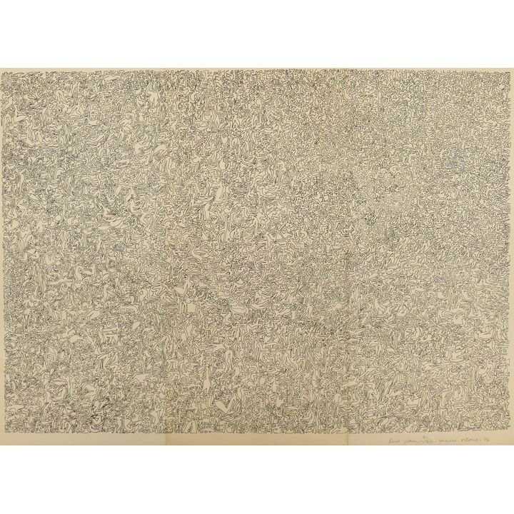 Marci Vitous ''Line Poem'' 1972 S/N Lithograph 18''x25''
