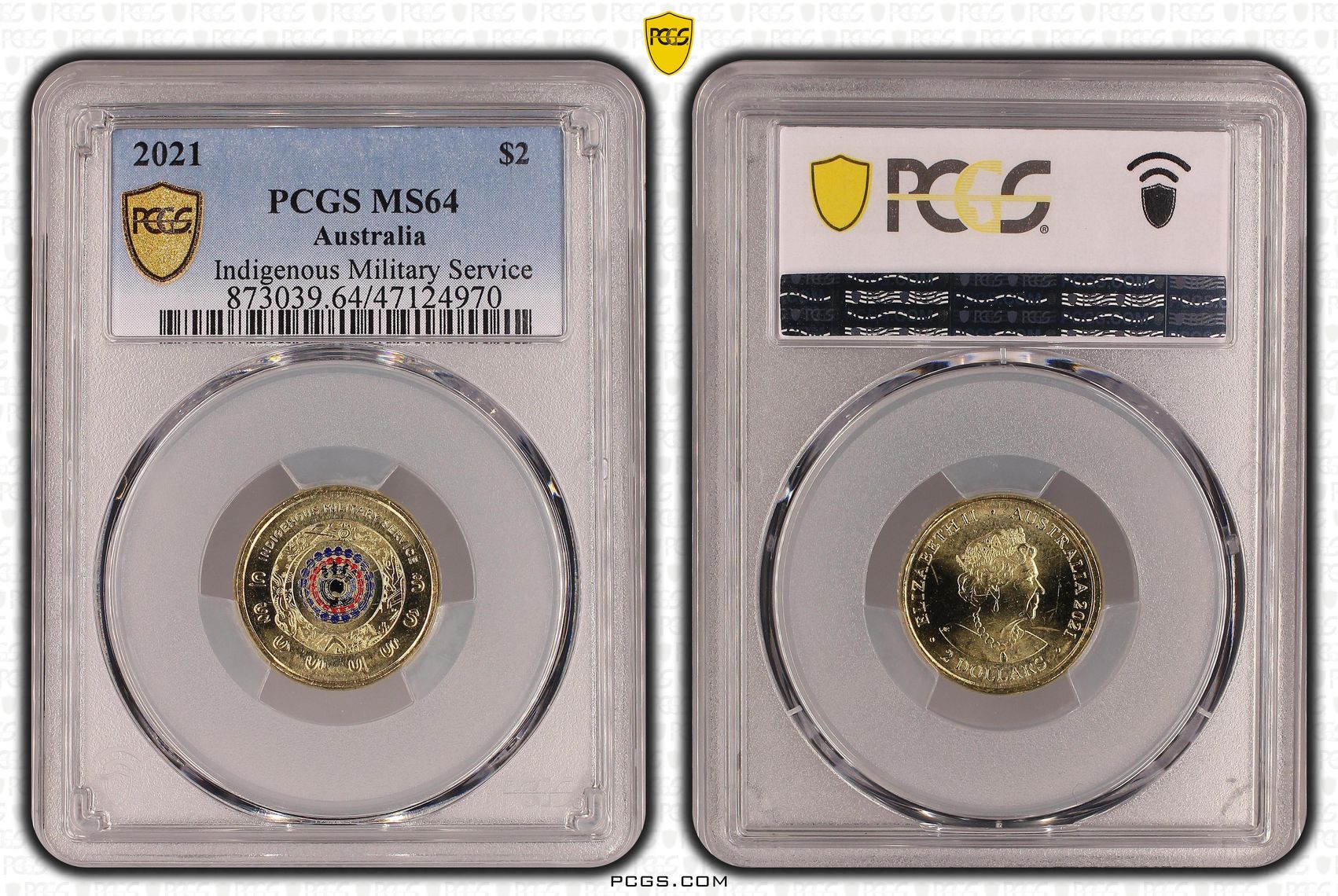 Elizabeth II, Indigenous Military Service, Two Dollar, 2021, PCGS MS64