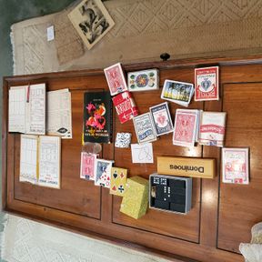 Cards, old gamesbooks, dominoes, misc game stuff