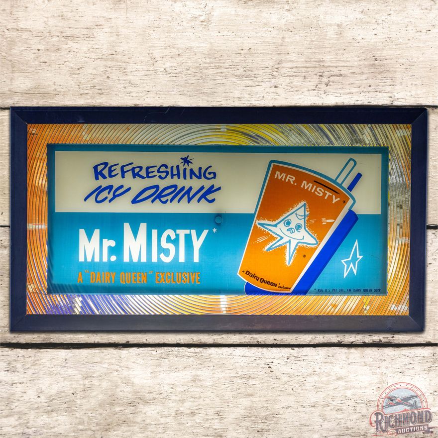 Dairy Queen Mr. Misty Icy Drink Lighted Advertising Sign w/ Cup