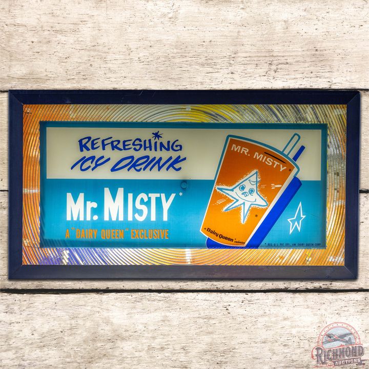 Dairy Queen Mr. Misty Icy Drink Lighted Advertising Sign w/ Cup