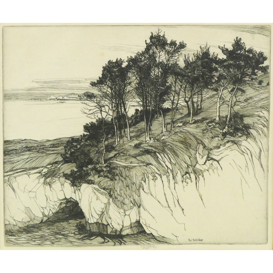 Roi Partridge 'California Coast (China Cove, Point Lobos, California)' Etching, 1924-1925.