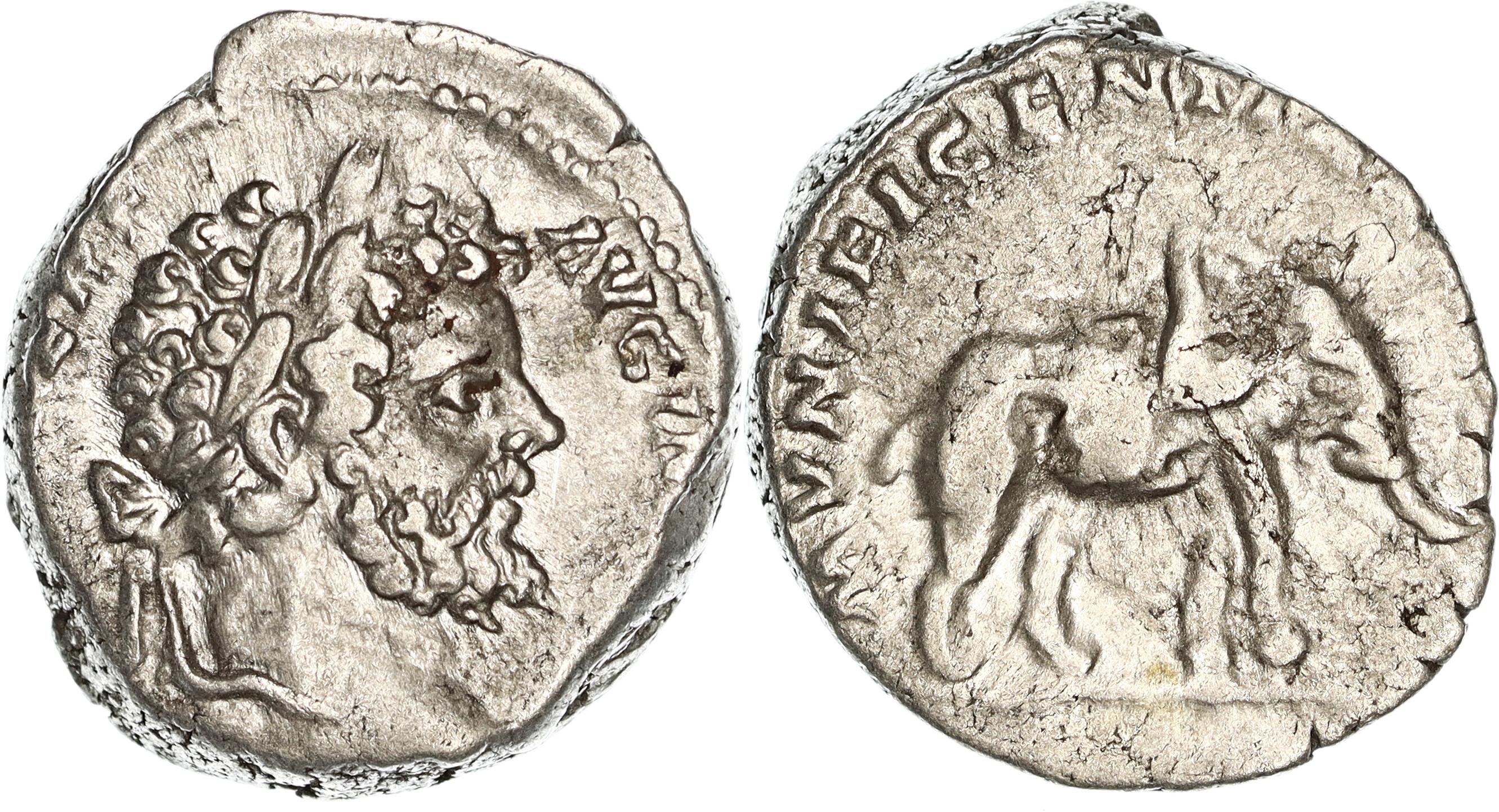 Roman Empire, Septimius Severus, Silver Denarius, 196-197 AD, nVF