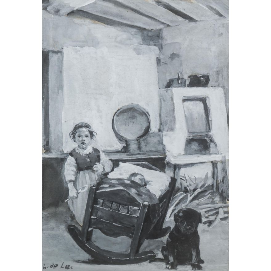 Stanisław Ludwik de Laveaux | Kasia (Dziewczynka z kołyską), 1889 r.