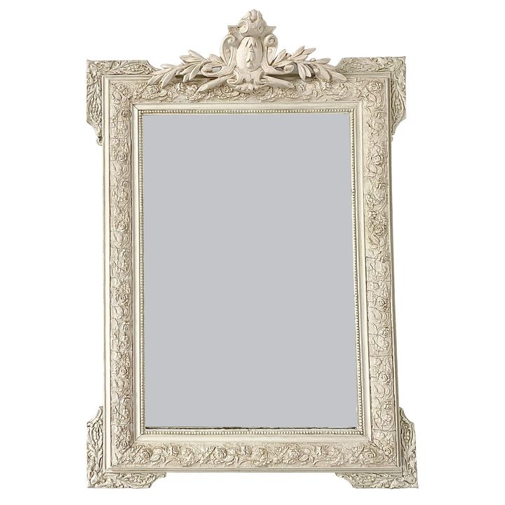 A 19th century Louis XVI style later white painted mirror