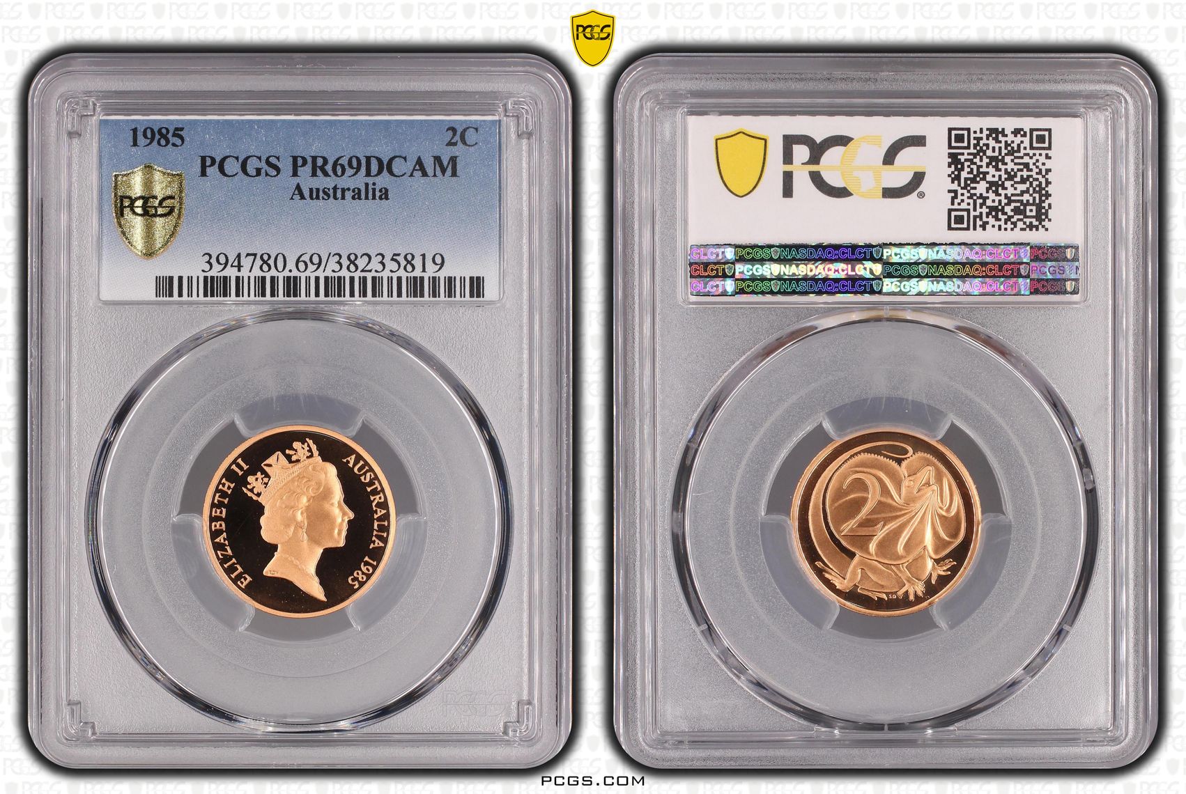 Elizabeth II, Two Cent, 1985, PCGS PR69DCAM