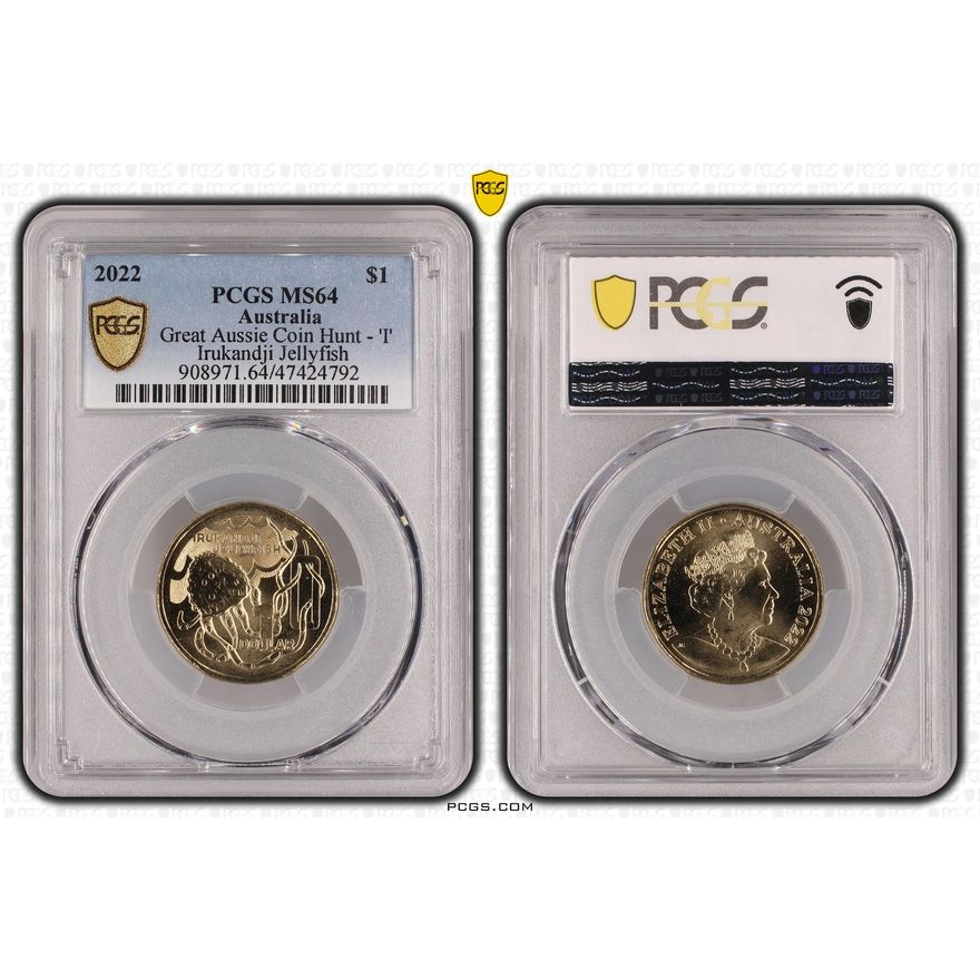 Great Aussie Coin Hunt - 'I', One Dollar, 2022, PCGS MS 64