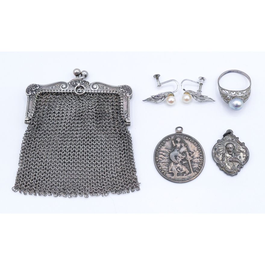 Box Deco 800 Silver Mesh Coin Bag etc.