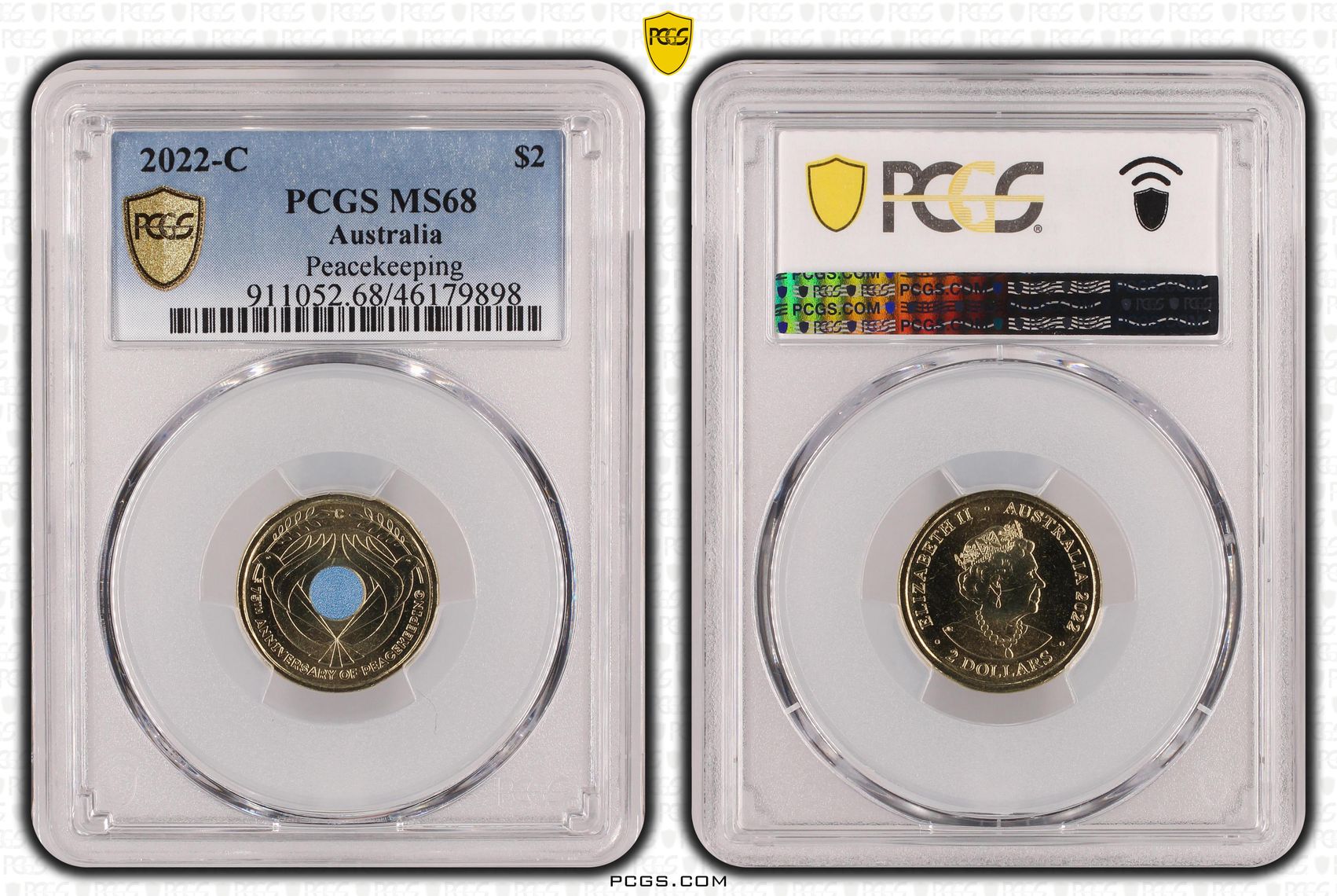 Peacekeeping Colorized, Two Dollar, 2022-C, PCGS MS68