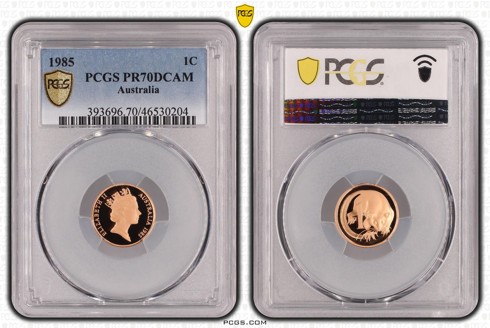 Elizabeth II, One Cent, 1985, PCGS PR70DCAM