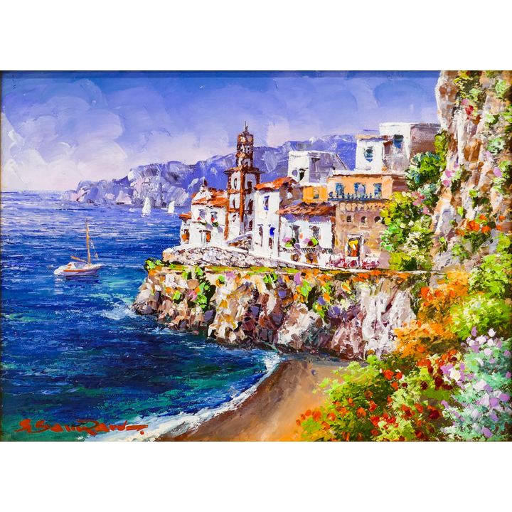 Sam Park ''Amalfi'' Oil on Canvas