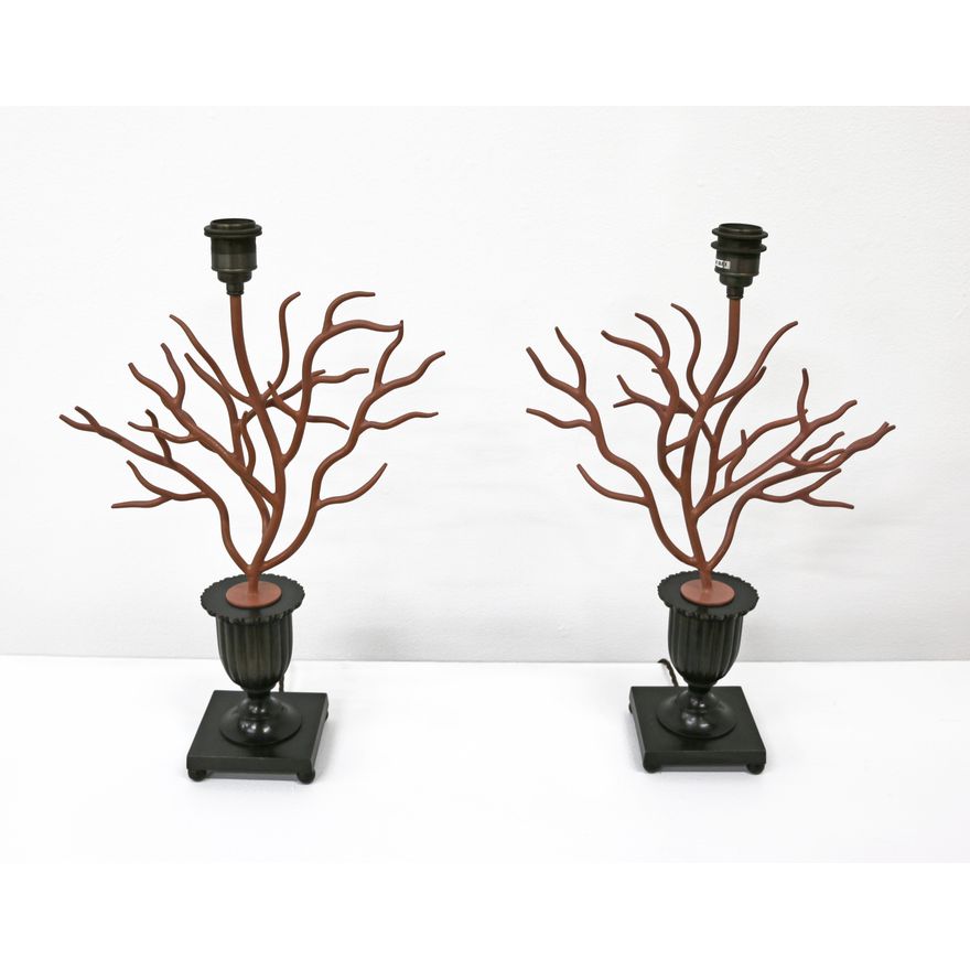 Pair of Cox, London Coral Lamps