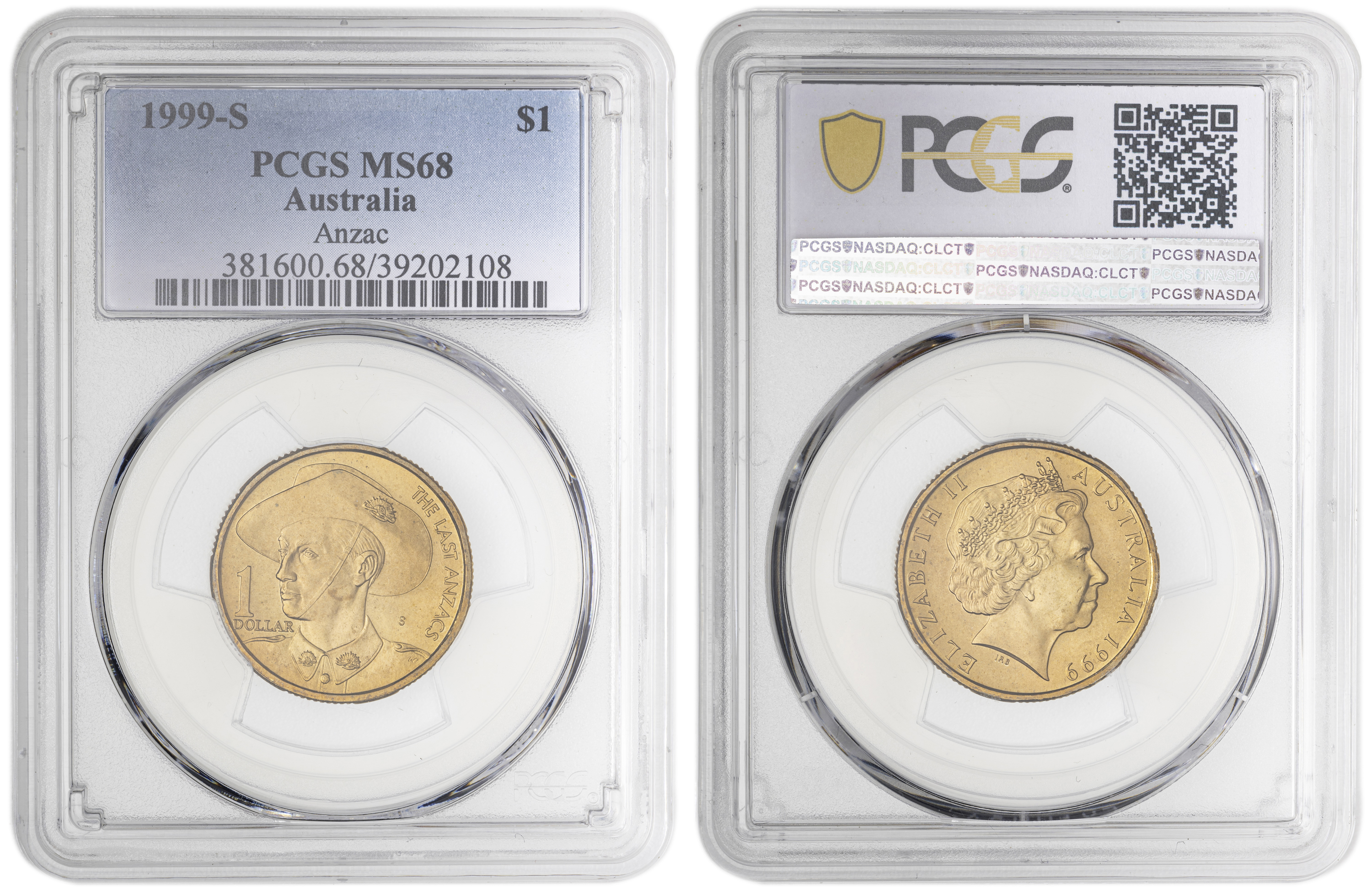 Anzac , One Dollar, 1999-S, PCGS MS68