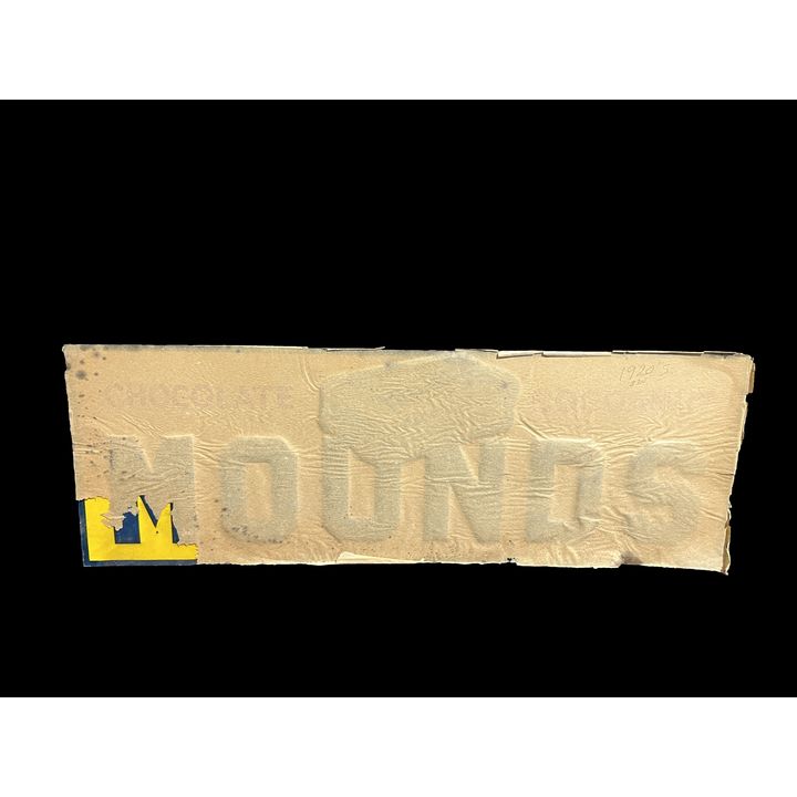 NOS Mounds Chocolate Cocoanut Tin Metal Sign