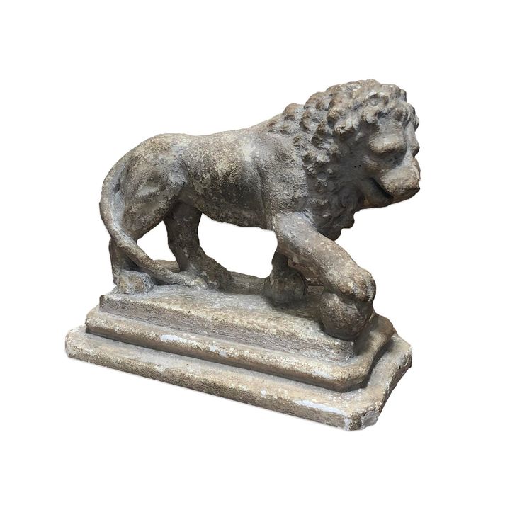 A classical plaster model of a lion