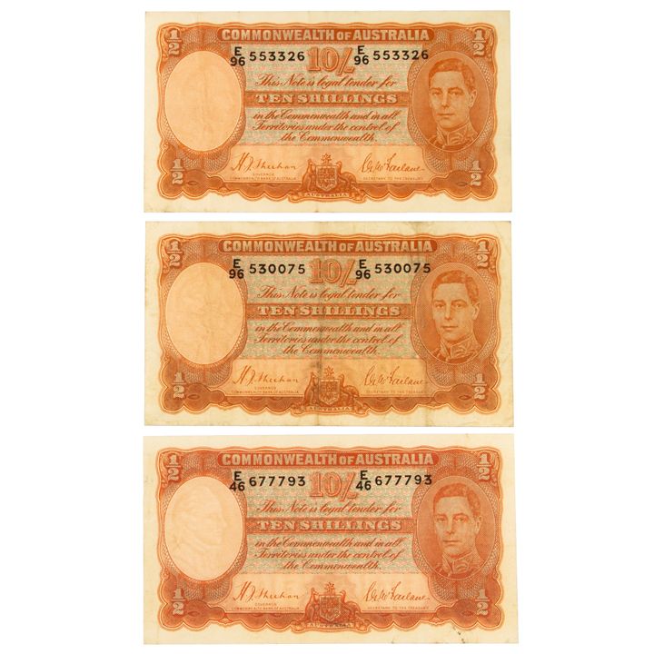Accumulation, Sheehan/MacFarlane, Ten Shillings, 1939, VG - VF