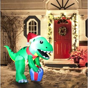 NEW CHRISTMAS RAPTOR DINOSAUR INFLATABLE XHX21333**
