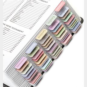 MORANDI MR. PEN- BIBLE TABS, 75 TABS, MINIMAL MORANDI, LAMINATED BIBLE TABS FOR WOMEN AND MEN, BIBLE TABS FOR STUDY BIBLE, BIBLE I