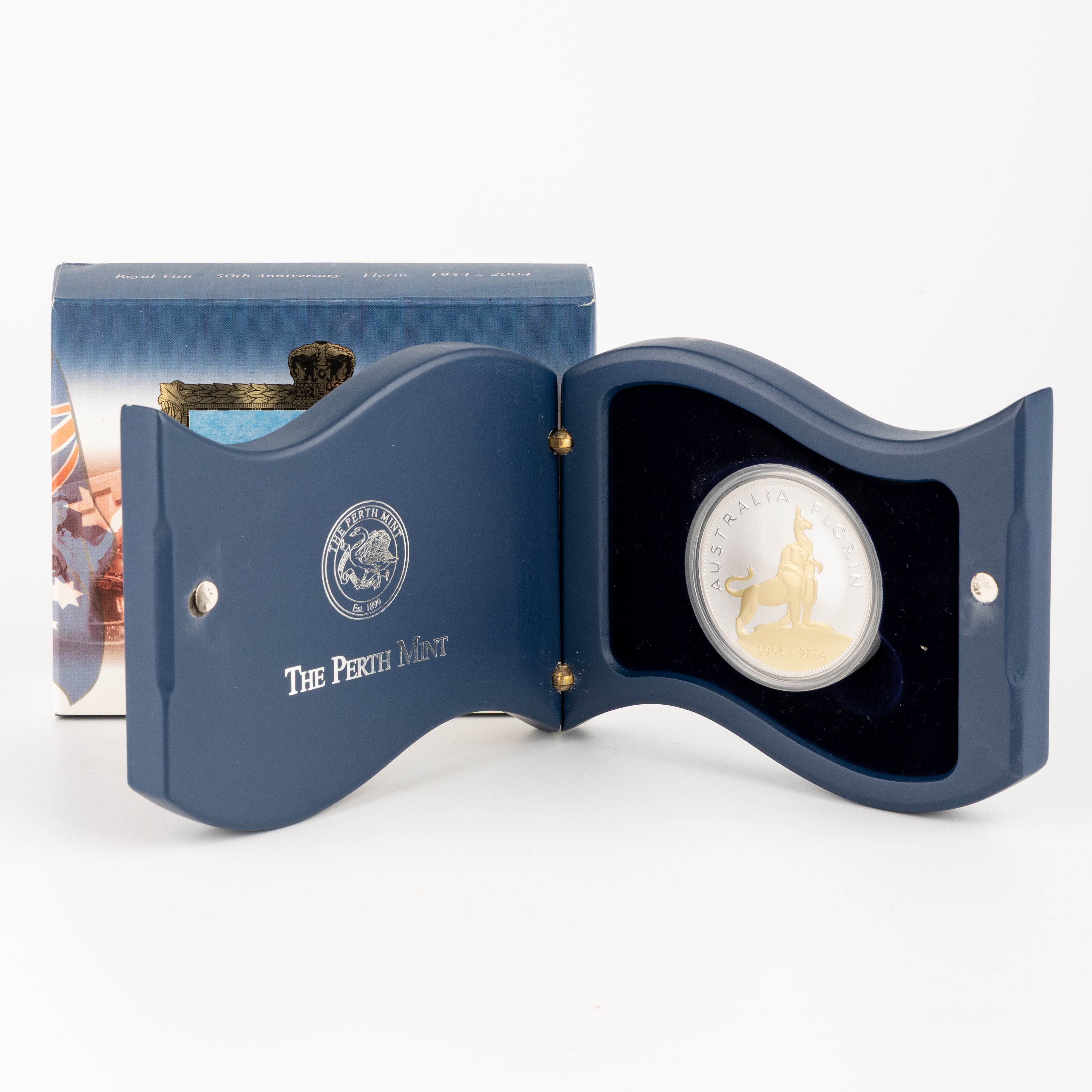 Perth Mint - QEII Royal Visit 50TH Anniversary, One Dollar, 2004, UNC