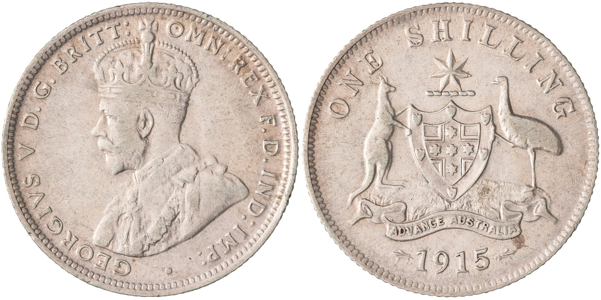 George V, Shilling, 1915, Fine