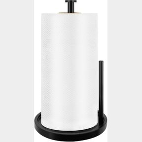 PAPER TOWEL HOLDER STAND, BLACK PAPER TOWEL HOLDER COUNTERTOP FOR KITCHEN OR BATHROOM, STAINLESS STEEL PAPER TOWEL HOLDER WITH ANT