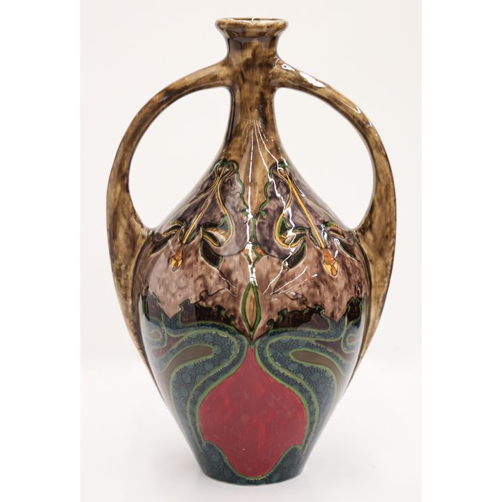 Rozenburg Art Nouveau Handled Pottery Vase