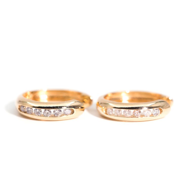 0.42ct Diamond Hoop Earrings