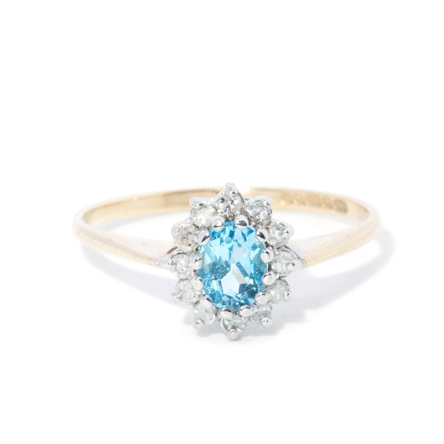 72 · Topaz & Diamond 9ct Gold Ring